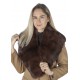 Dark brown sable fur collar